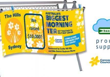 Hanging Stuff proudly supports the Cancer Council Australia's Biggest Morning Tea.