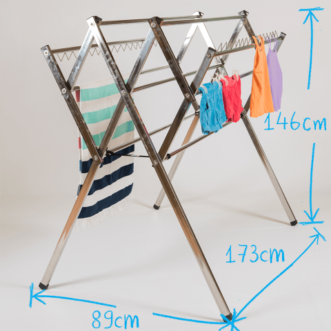 Flexi stainless steel clothes airer drying rack dimesions