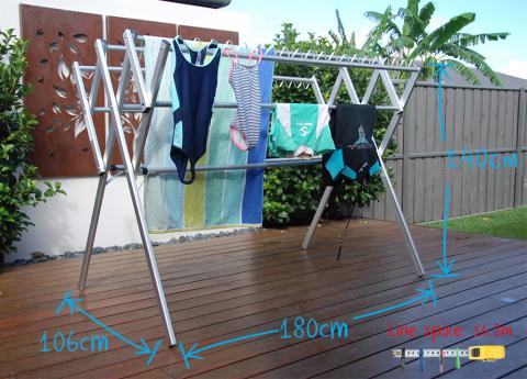 Flexi clothes airer drying rack dimesions