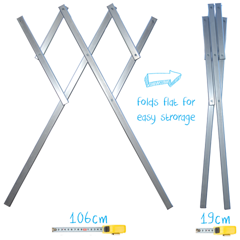 folding mobile portable clothes airer dryer rack